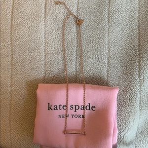 Kate Spade Rose Gold bar necklace